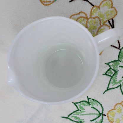 Creamer / Milk Pitcher, Anchor Hocking, Prescut Pineapple, Milk Glass, Vintage