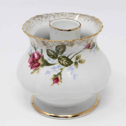 Candle Holder & Vase, Chodziez, Moss Rose, Vintage, Poland, Taper
