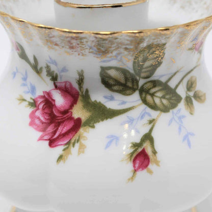 Candle Holder & Vase, Chodziez, Moss Rose, Vintage, Poland, Taper