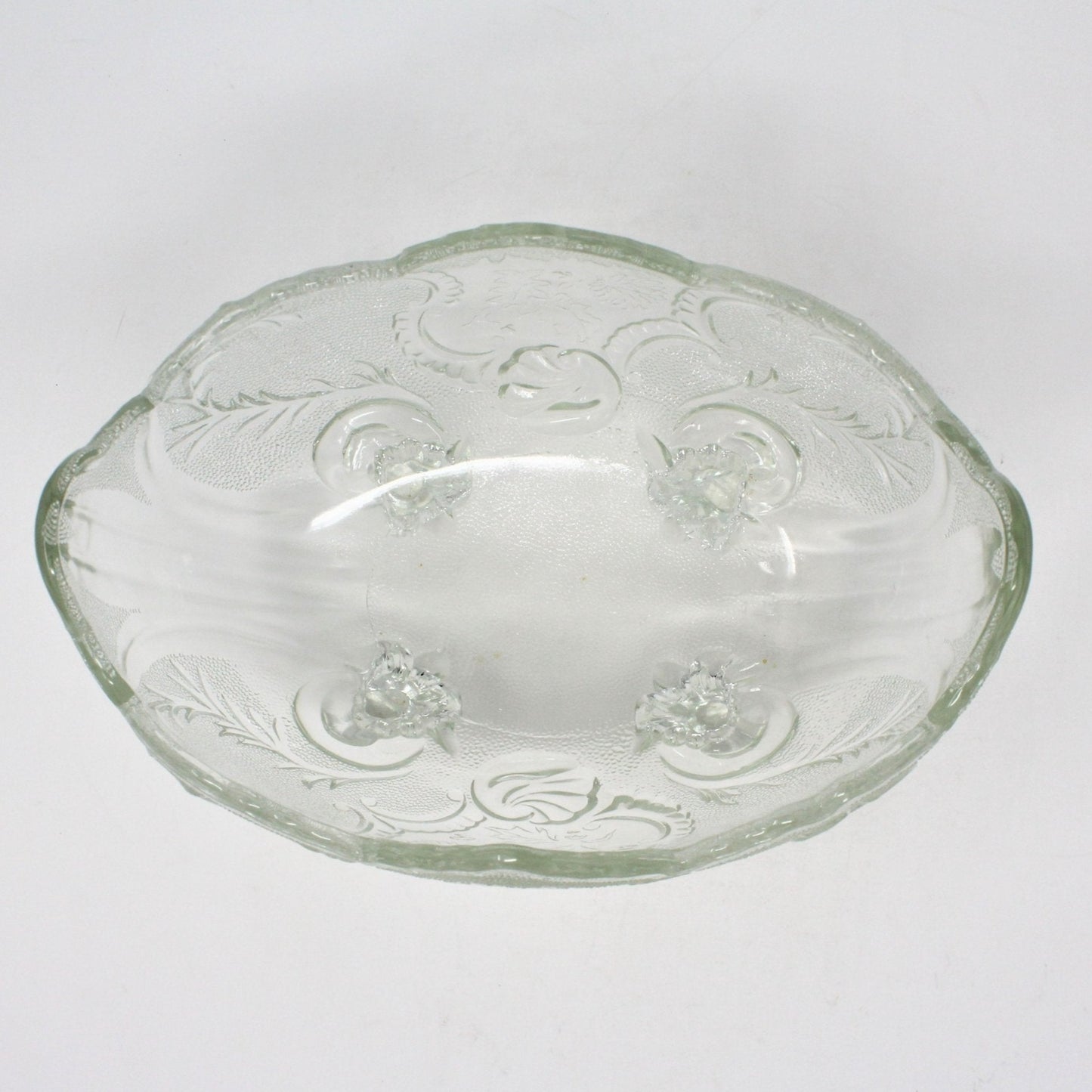 Bowl, Jeannette Glass, Lombardi Footed Bowl, Vintage 1950's