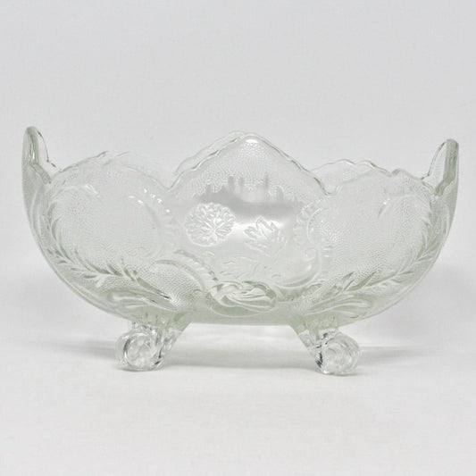 Bowl, Jeannette Glass, Lombardi Footed Bowl, Vintage 1950's