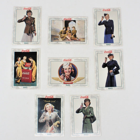 Coca Cola Collect A Card, Women in the Military Cards, Set of 8, 1994