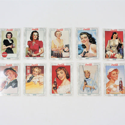 Cards, Coca Cola Collect A Card, "Ladies of Coca Cola" Cards, Set of 10, 1994