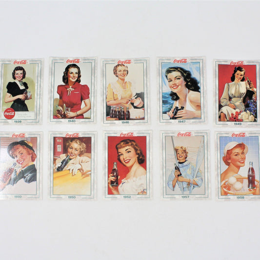 Coca Cola Collect A Card, Ladies of Coca Cola Cards, Set of 10, 1994