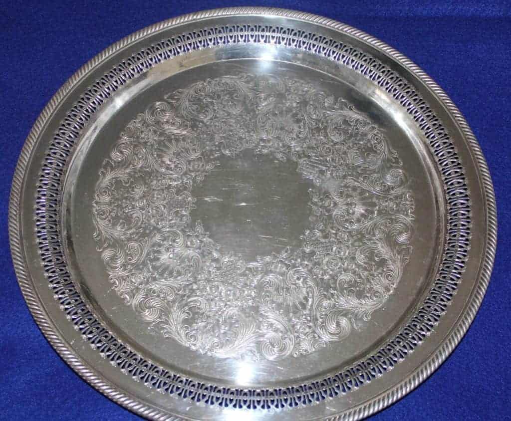 Vintage Tray Rogers, Spring Flower, Reticulated, Silverplate