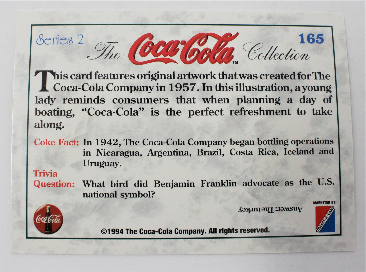 Coca Cola Collect A Card, Ladies of Coca Cola Cards, Set of 10, 1994