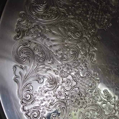 Tray, Wm Rogers, Spring Flower, Reticulated, Silverplate, Vintage 15"