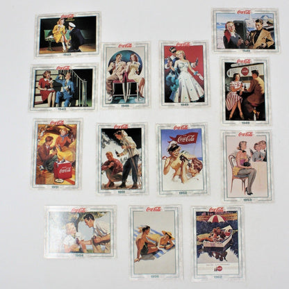 Cards, Coca Cola Collect A Card, "Romance and Coca Cola" Cards, Set of 13, 1994