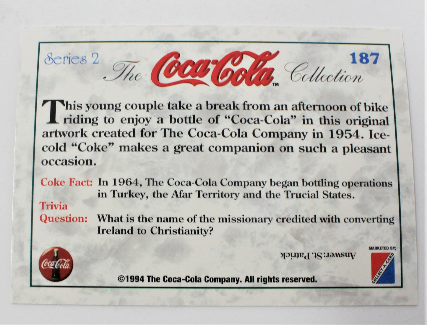 Coca Cola Collect A Card, Romance and Coca Cola Cards, Set of 13, 1994