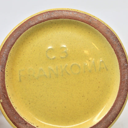 Mugs, Frankoma C3 Autumn Yellow, Red Sapulpa, Set of 2, Vintage