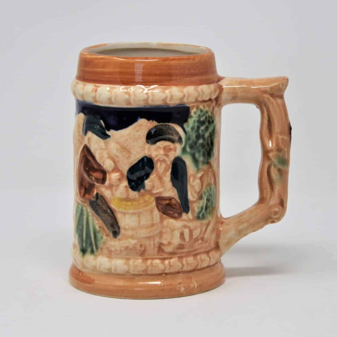 Beer Stein, German Style, Half Pint, Japan Ceramic, Vintage