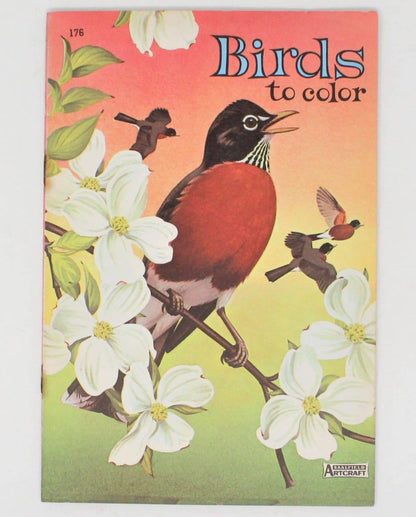 Coloring Book, Big Little Coloring Book, Birds to Color, NOS, Vintage