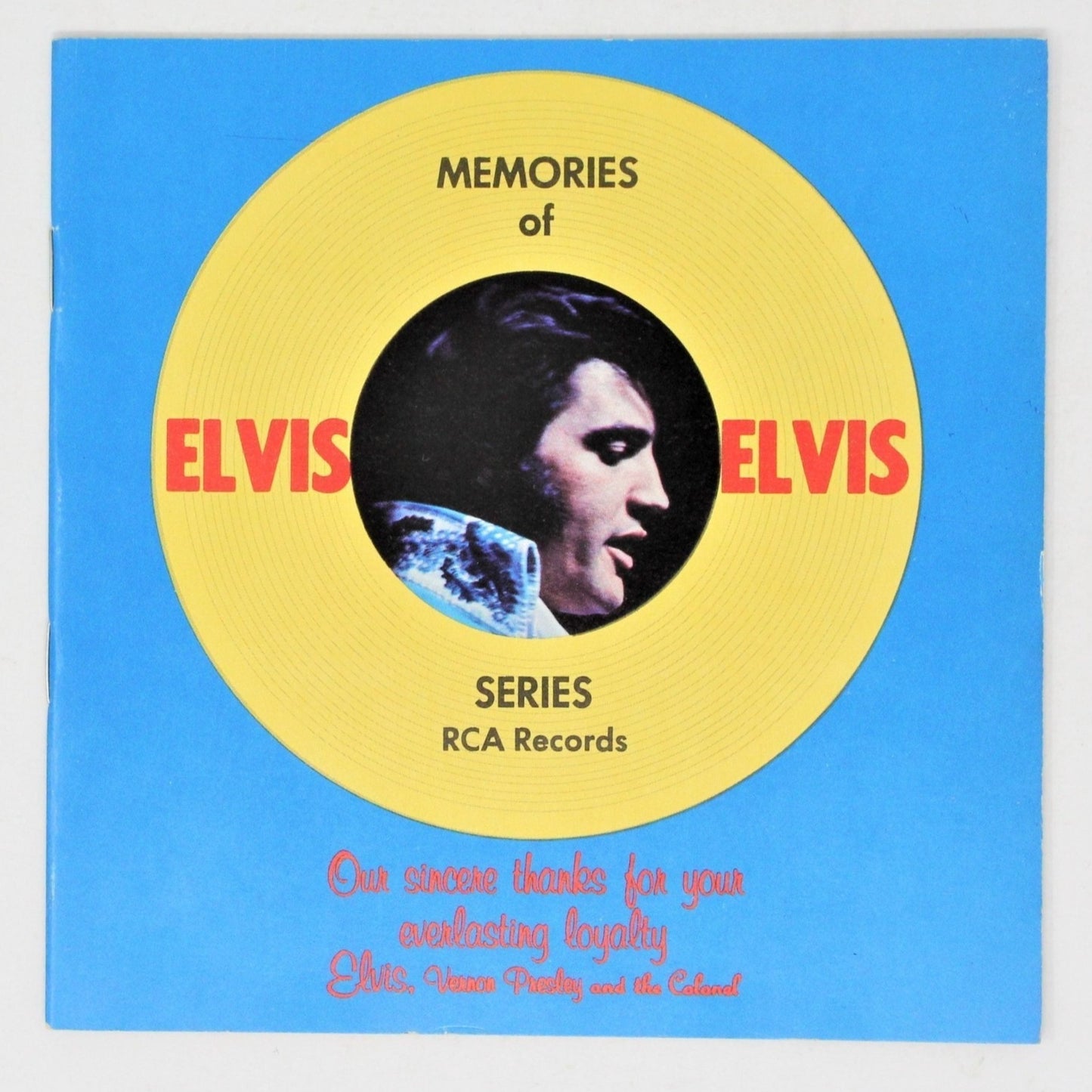 Brochure, Elvis Presley, Memories of Elvis Album Promotion, NOS, Vintage