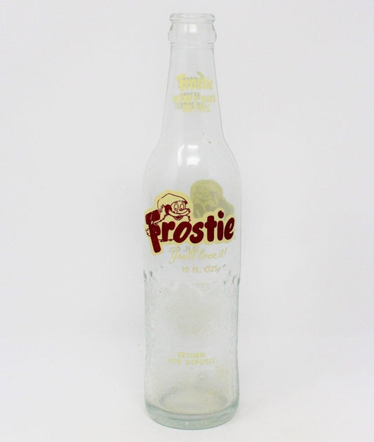 Soda Bottle, Frostie Root Beer, ACL 10oz, Camden, N.J., Vintage 1973