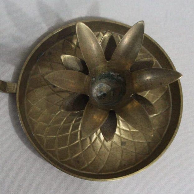 Candle Holder / Chamberstick, Pineapple, Brass, India, Vintage