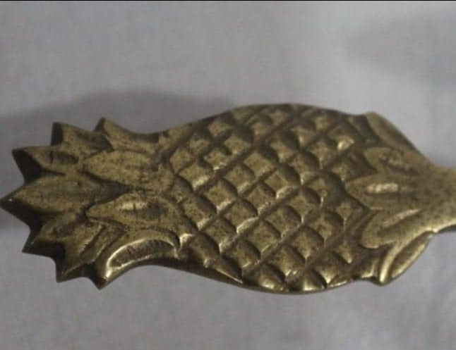 Candle Holder / Chamberstick, Pineapple, Brass, India, Vintage