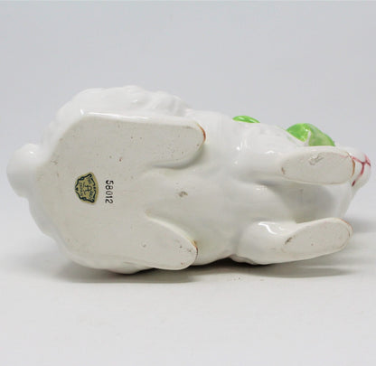 Planter / Vase, Bunny Rabbit with Bow, Ceramic, Vintage