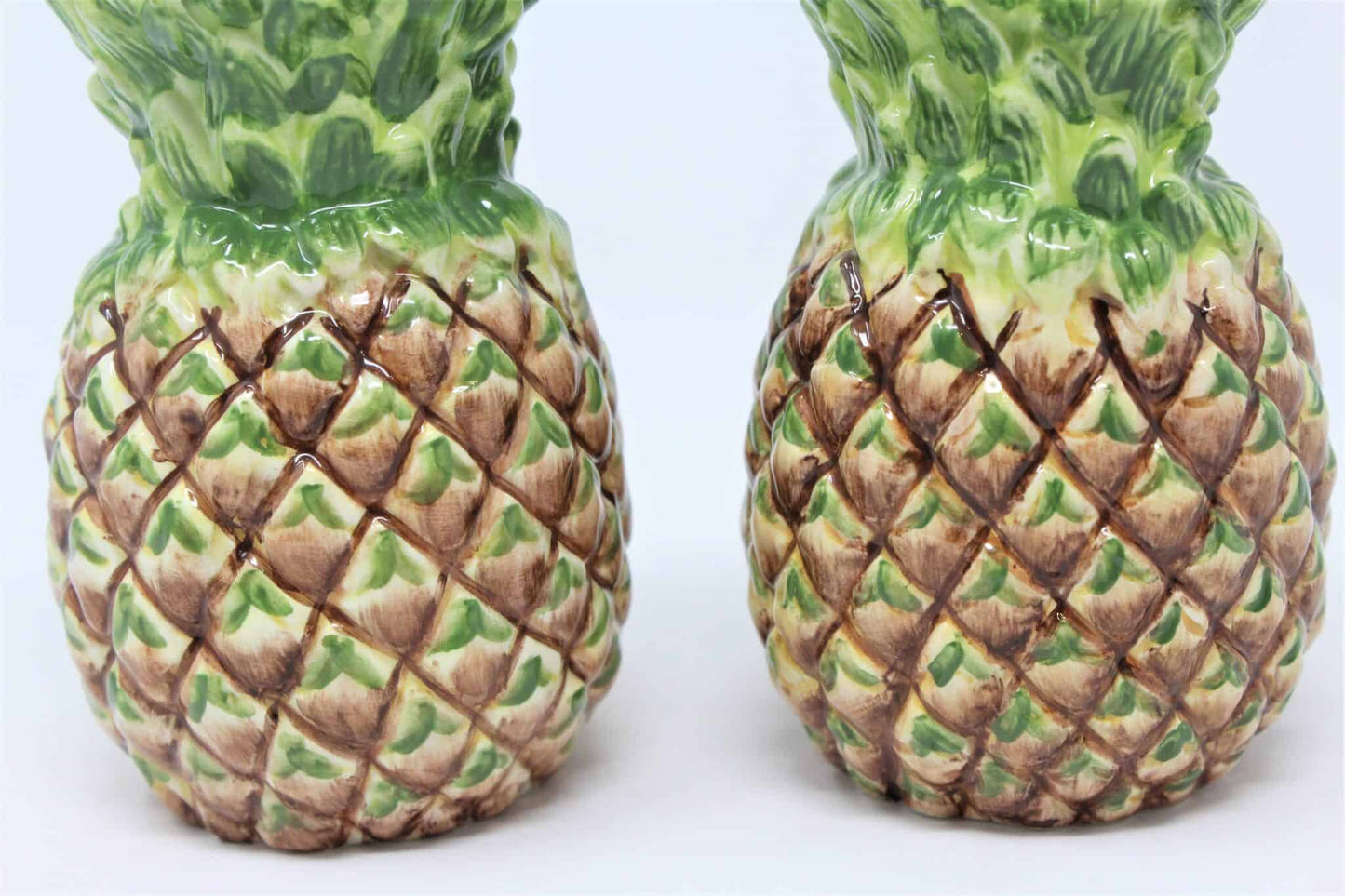 Salt and Pepper Shakers, Pineapple Shaped, Ceramic