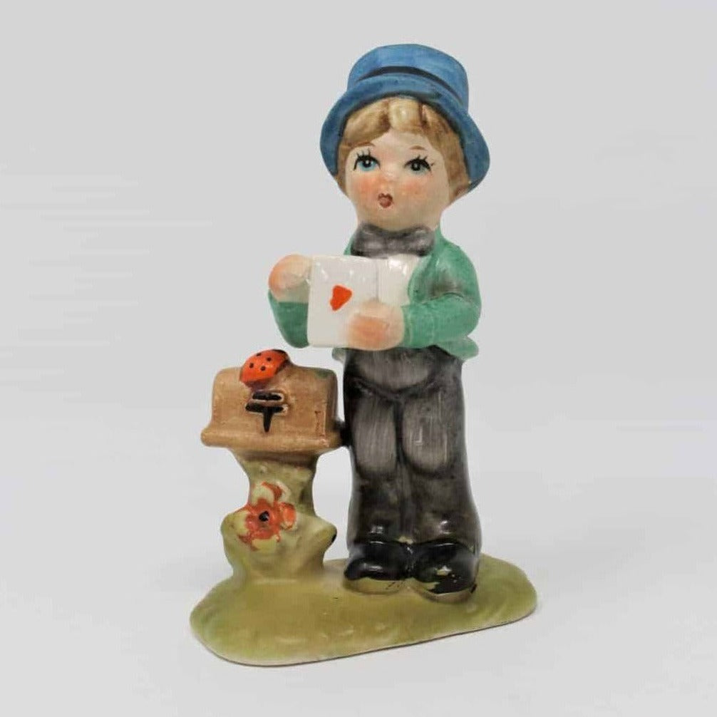 Figurine, Arnart 5th Avenue, Boy with Love Letter, 11/548, Hand Painted, Vintage