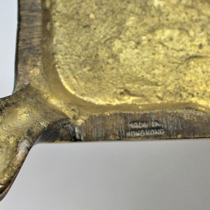 Candle Holders, Brass, Lion Claw Feet, Set of 2, Vintage Hong Kong
