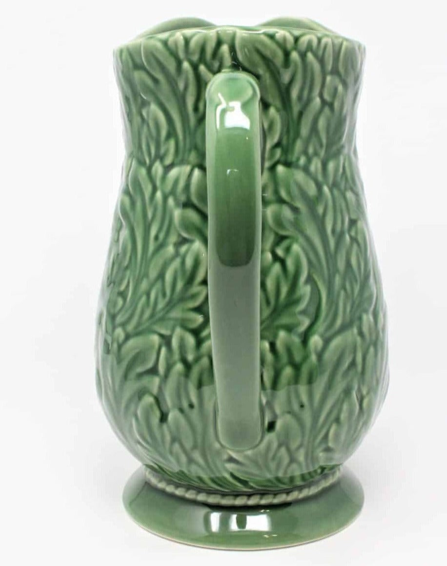 Pitcher, Lenox, Aerin Lauder Green Leaves, Ceramic, RARE