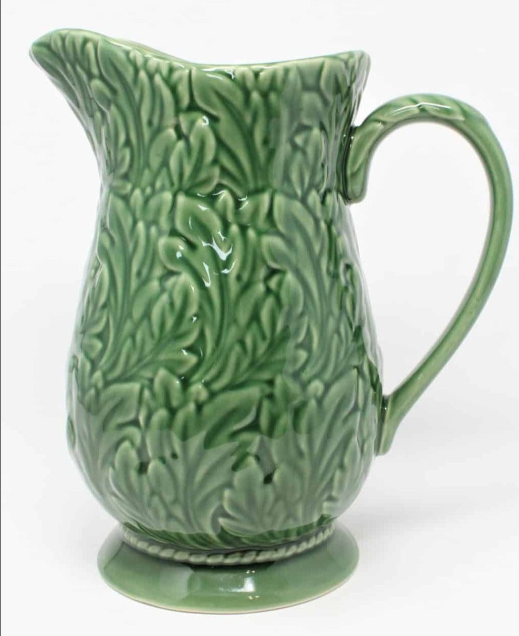 Pitcher, Lenox, Aerin Lauder Thicket, Green Leaves, Ceramic