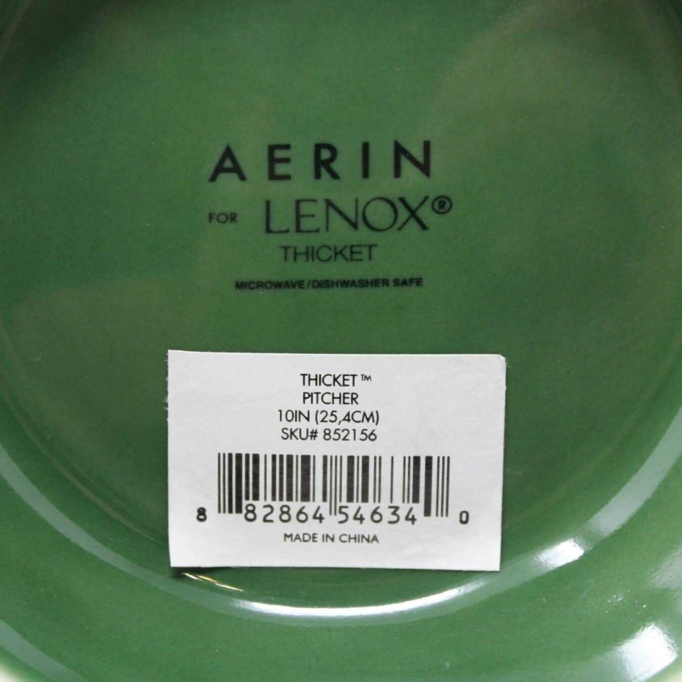Pitcher, Lenox, Aerin Lauder Green Leaves, Ceramic, RARE