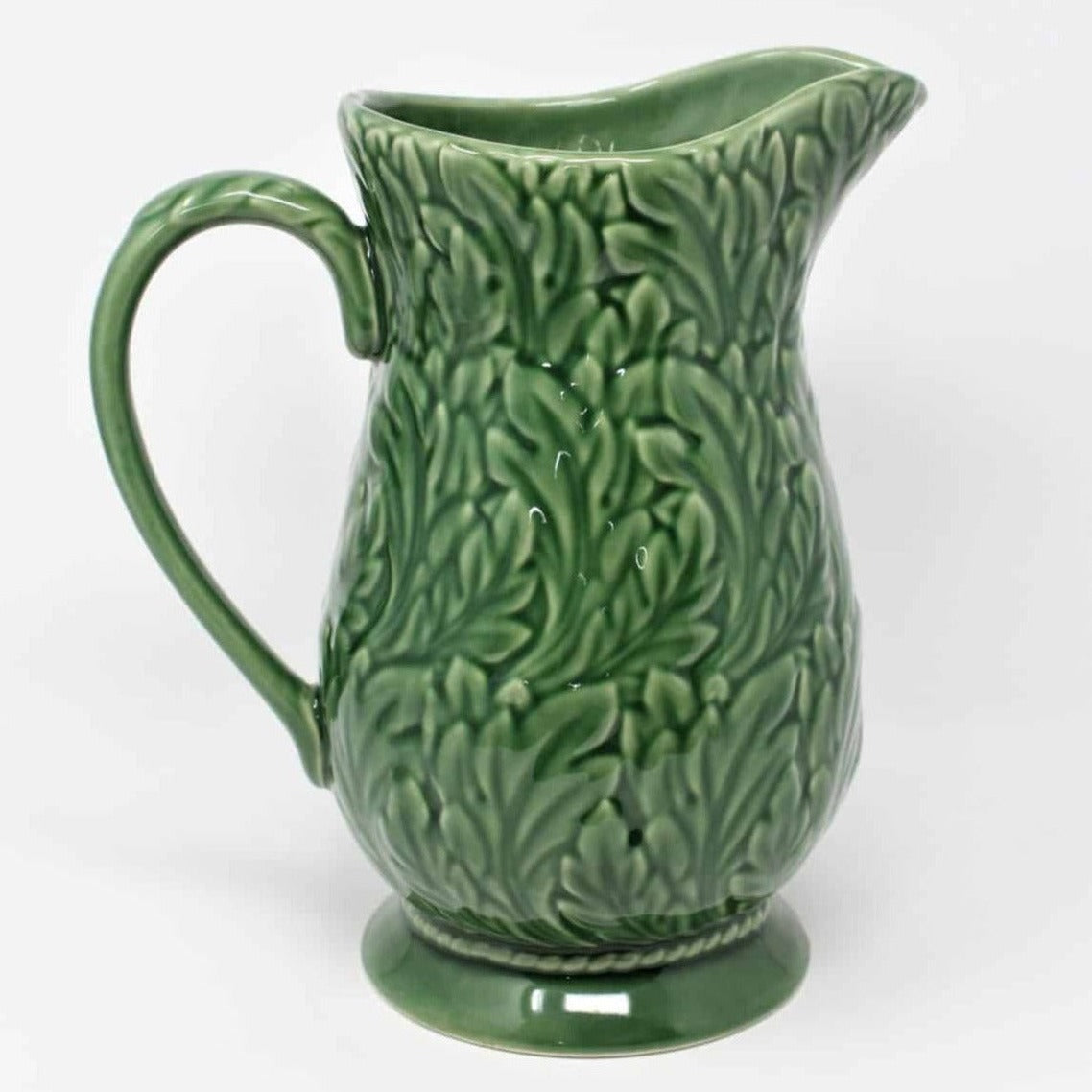 Pitcher, Lenox, Aerin Lauder Green Leaves, Ceramic, RARE