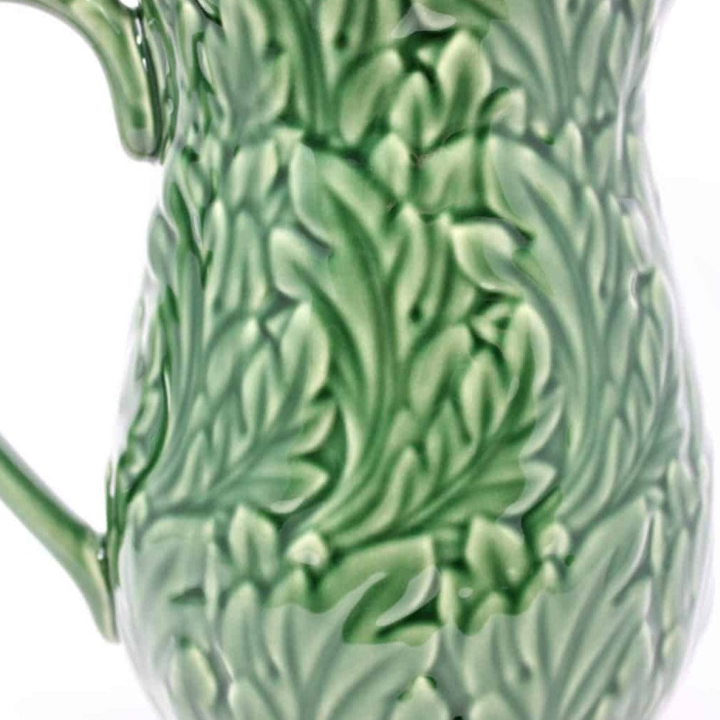 Pitcher, Lenox, Aerin Lauder Green Leaves, Ceramic, RARE