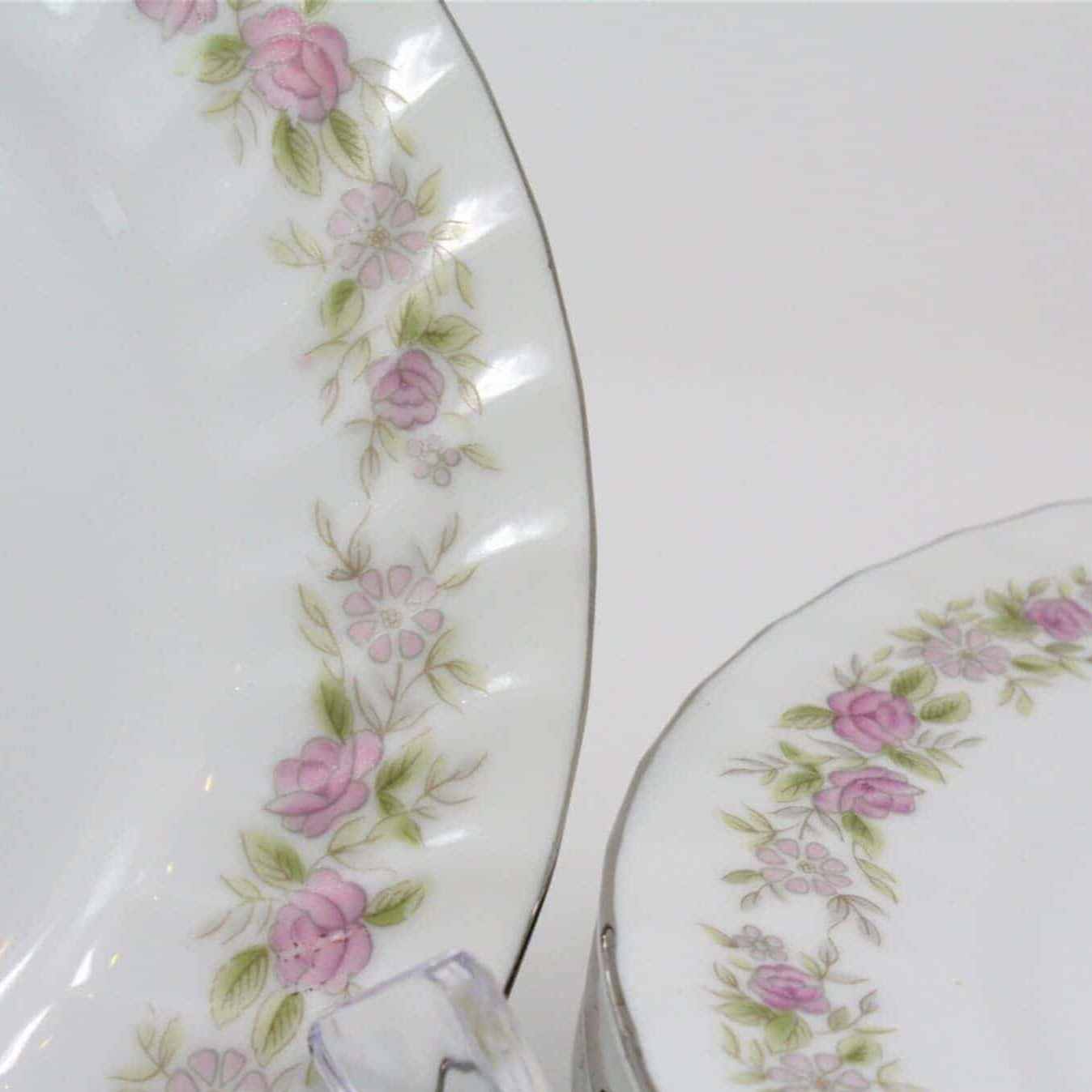 Appetizer Plates, Dansico, Teahouse Rose, Set of 8, Vintage