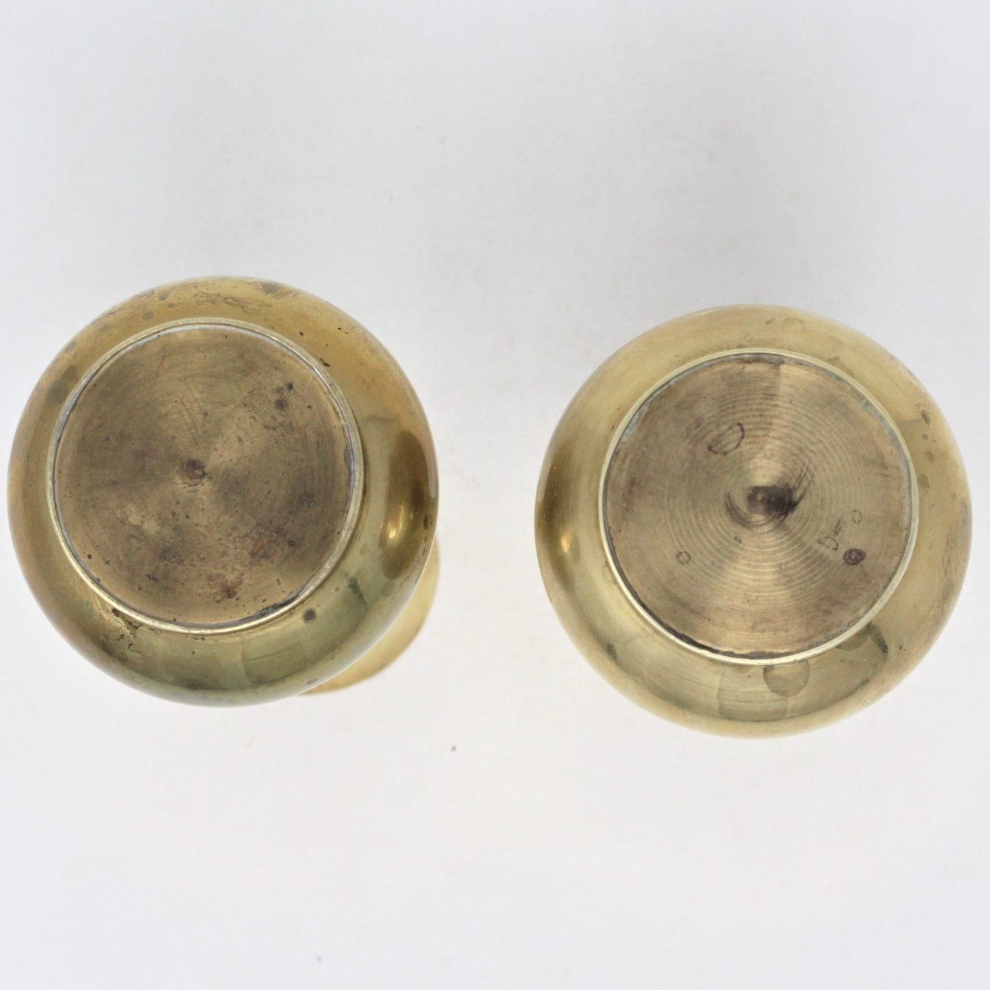 Bud Vase, Brass Fluted, Set of 2, Vintage