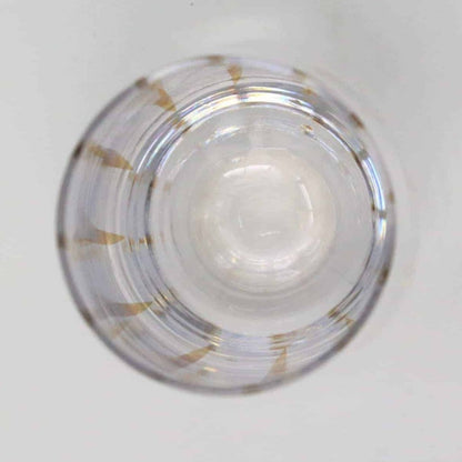 Bud Vase, Gold Stripes Blown Glass, Retro, Vintage