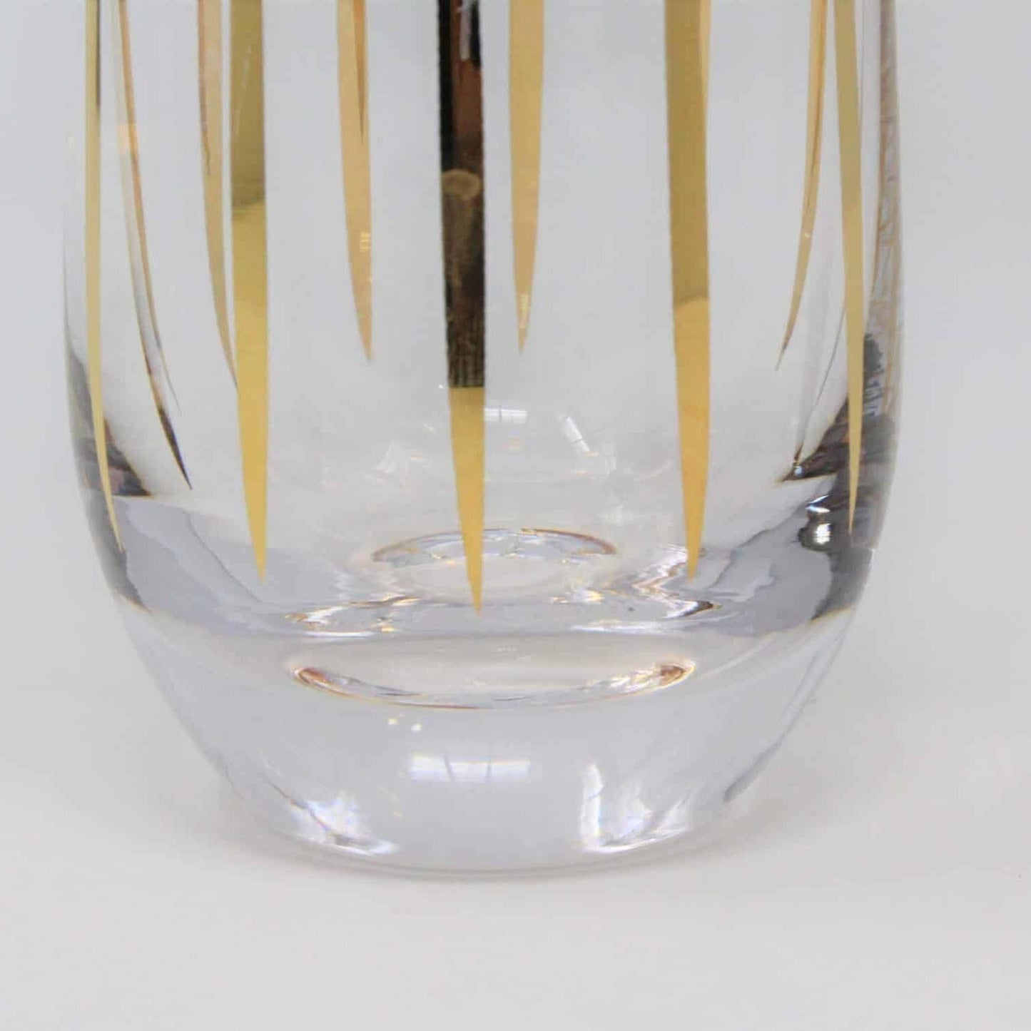 Bud Vase, Gold Stripes Blown Glass, Retro, Vintage