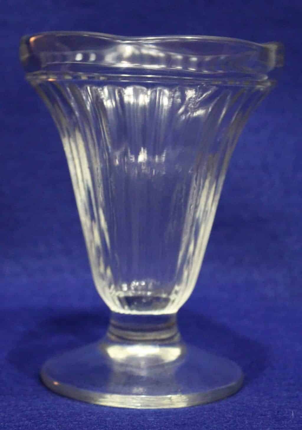 Soda Fountain / Ice Cream Sundae Glasses, Ribbed, Set of 4