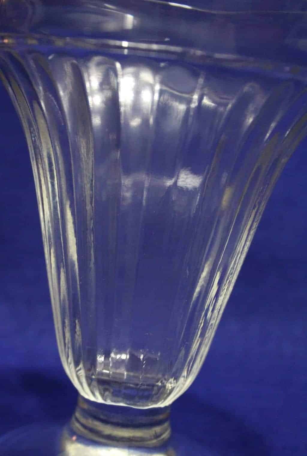 Soda Fountain / Ice Cream Sundae Glasses, Ribbed, Set of 4