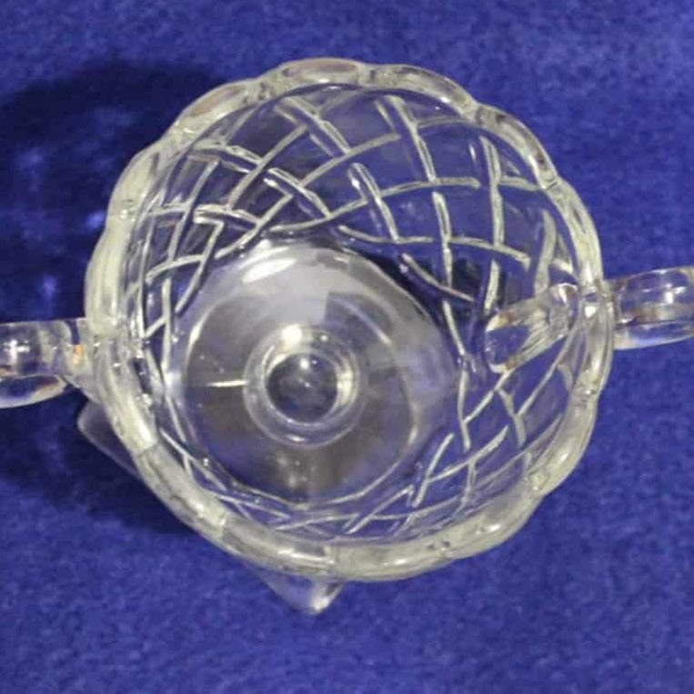 Sugar Bowl, Indiana Glass, Pretzel, Depression Glass, Vintage