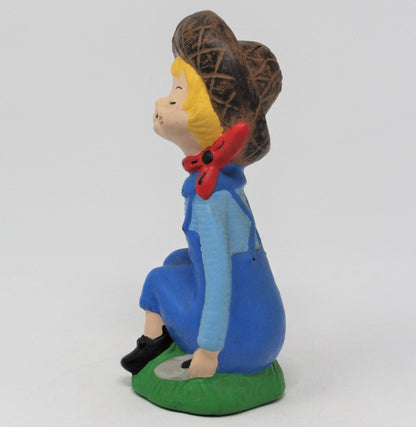 Figurine, Gardener, Hand Painted Ceramic, Vintage