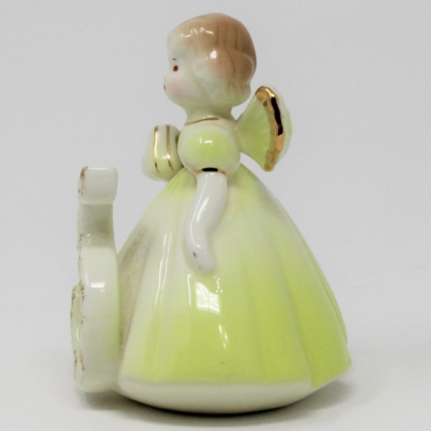 Figurine, Josef Originals Birthday Angel, 5 Years, Green Dress