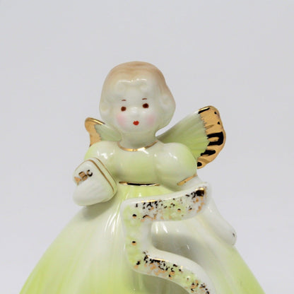 Figurine, Josef Originals Birthday Angel, 5 Years, Green Dress