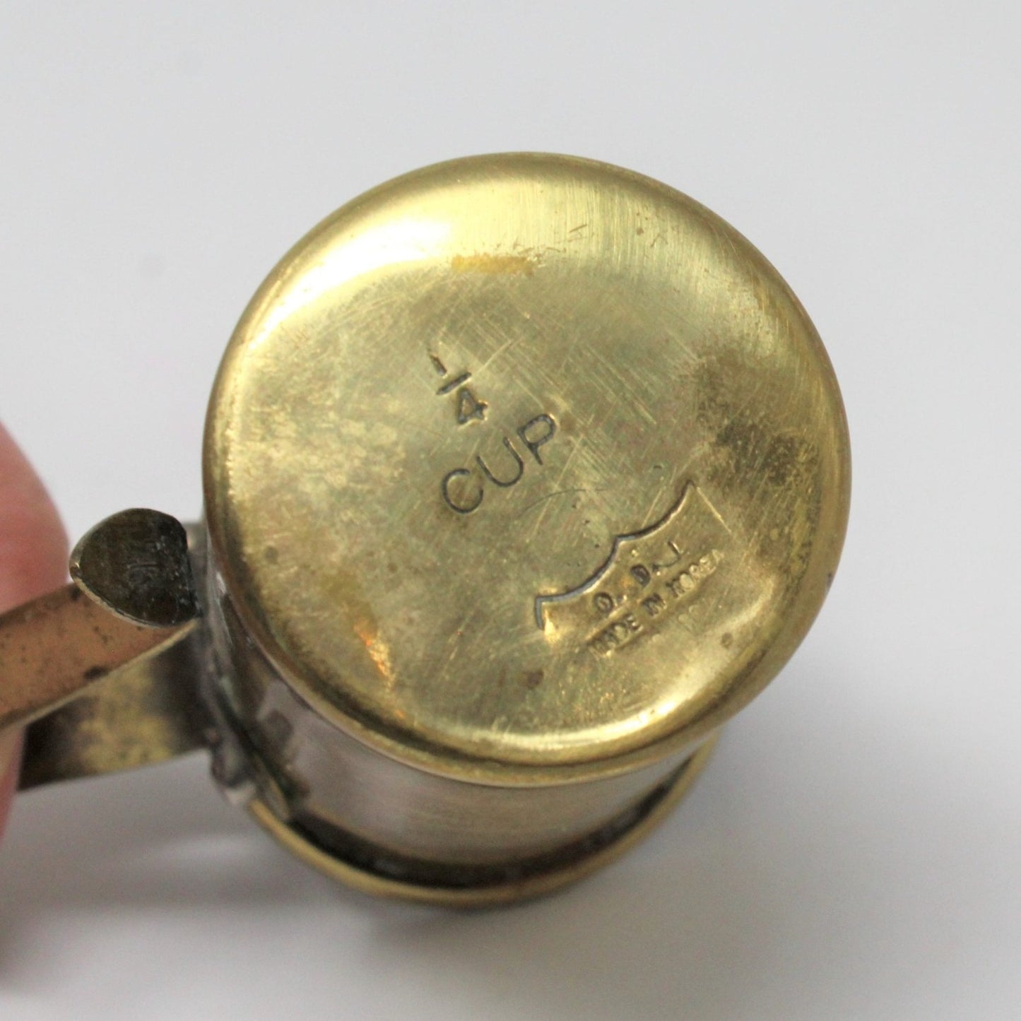 Measuring Cups, Brass Set of 3, O.D.I., Stackable, Vintage Korea RARE