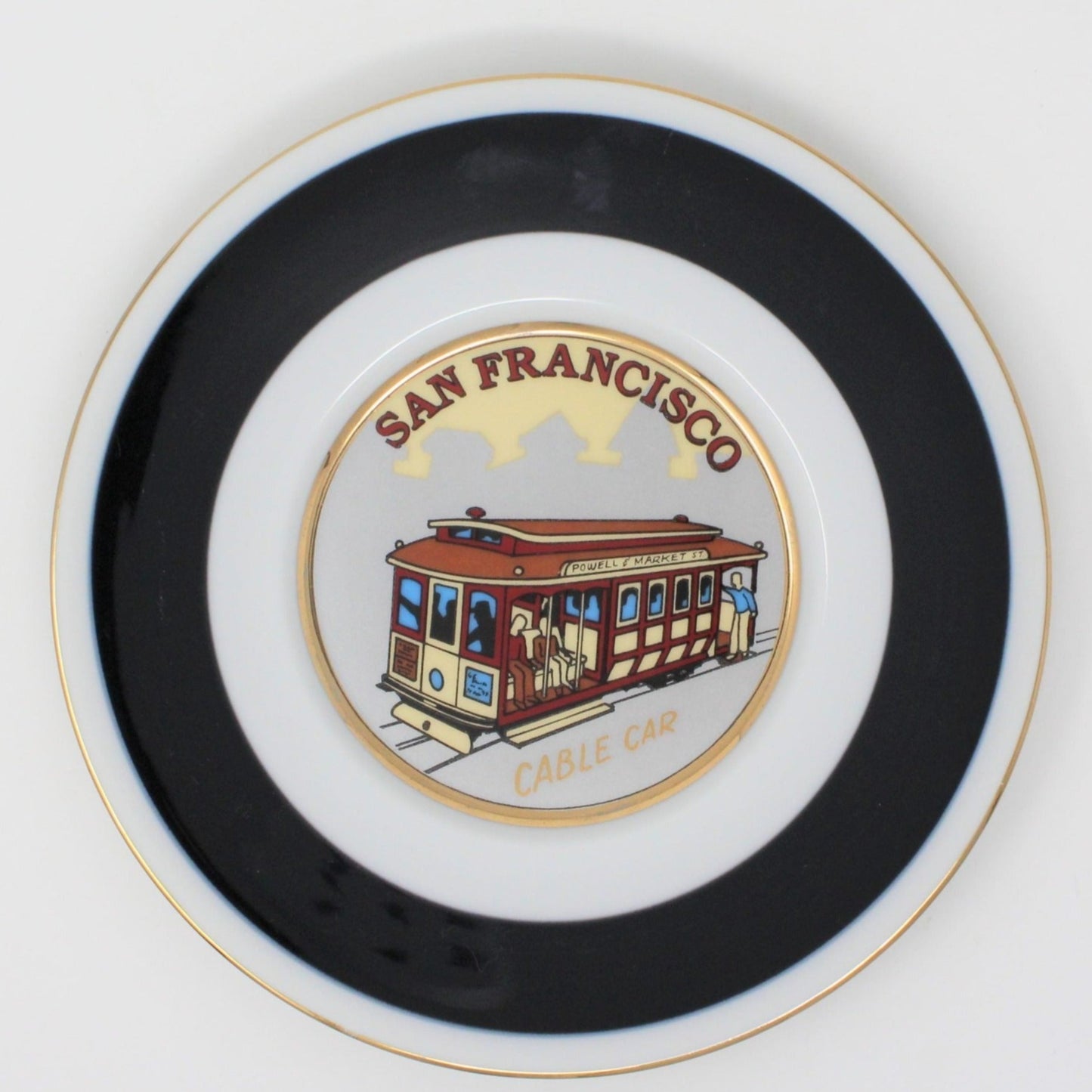 Decorative Plate, San Francisco Cable Car Souvenir Collector Plate, Vintage