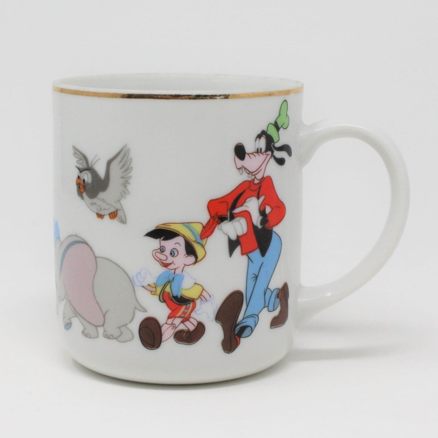 Vintage Child's Blue Celluloid Disney Mug Micky Mouse and Donald Duck 30s  by W