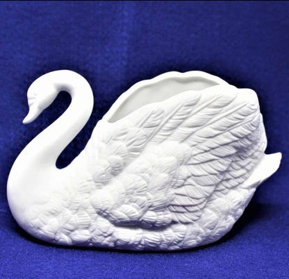 Planter / Vase, FTD White Swan, Porcelain, Vintage
