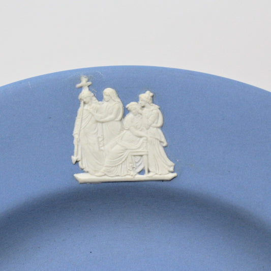 Plate, Blue Jasperware, Wedgwood, Vintage 1956