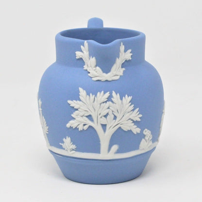Mini Pitcher, Wedgwood, Blue Jasperware, Decorative Pitcher, Vintage 1963