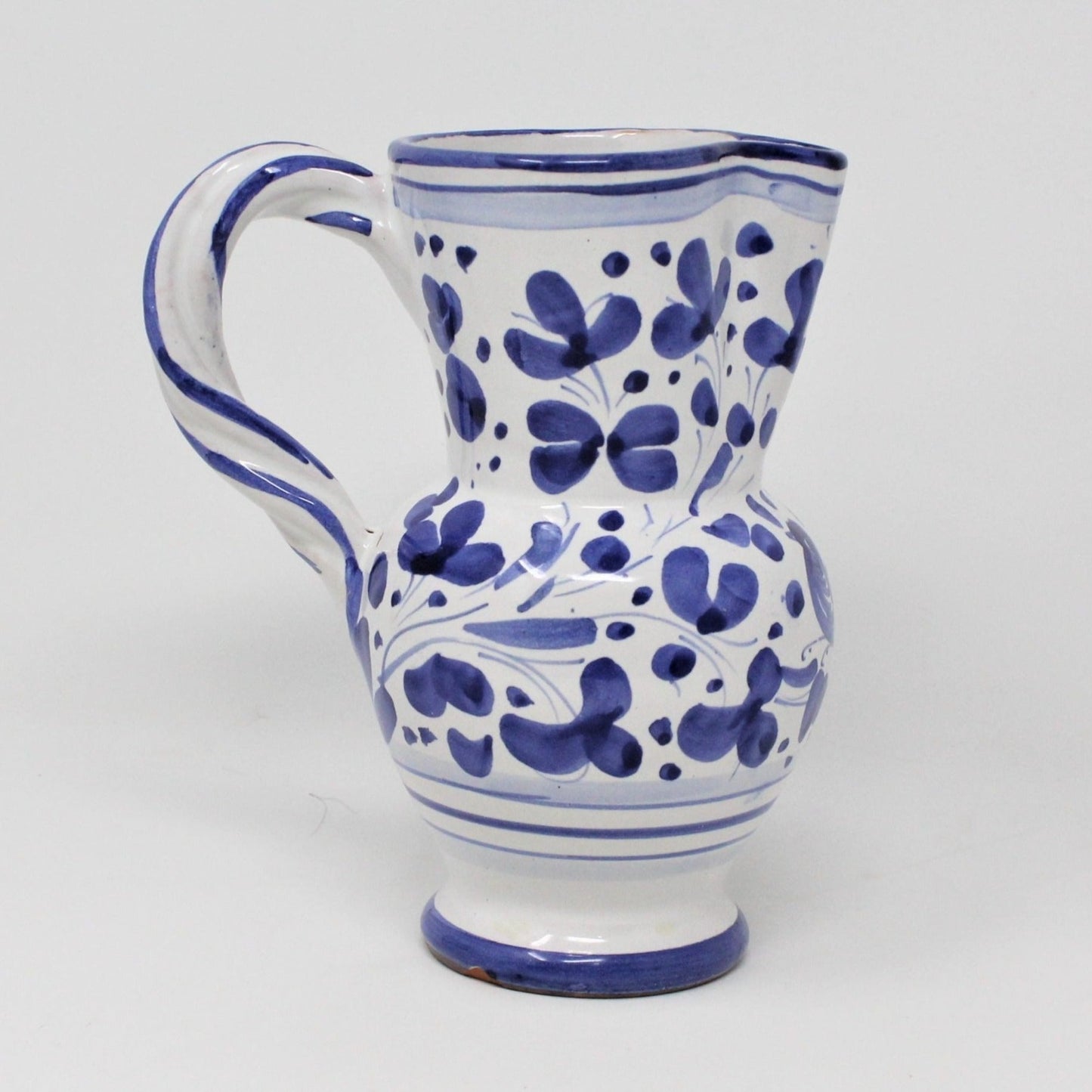 Pitcher, Deruta, Arabesco Bird, Italian Pottery, Blue & White