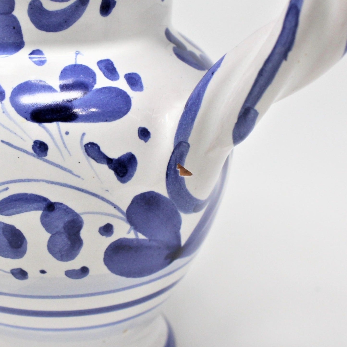 Pitcher, Deruta, Arabesco Bird, Italian Pottery, Blue & White