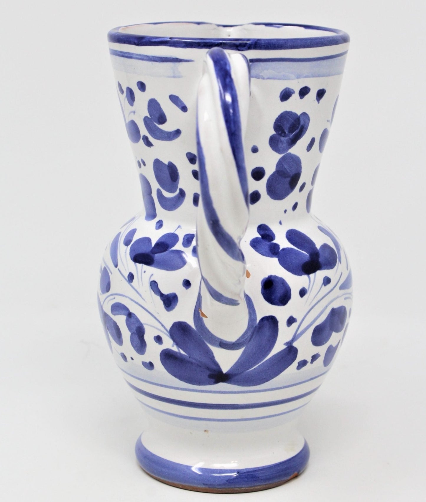 Pitcher, Deruta, Arabesco Bird, Italian Pottery, Blue & White