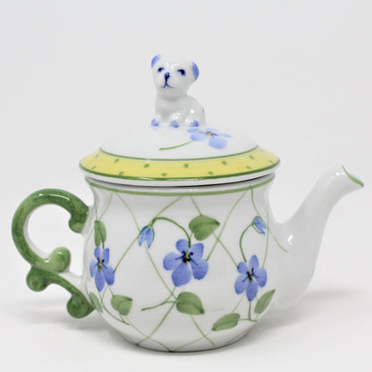 Candle Holder, Sadek, Tealight Mini Teapot, Trellis & Dog, Porcelain 2004