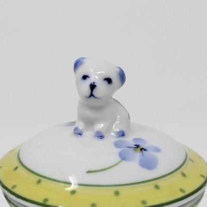 Candle Holder, Sadek, Tealight Mini Teapot, Trellis & Dog, Porcelain 2004